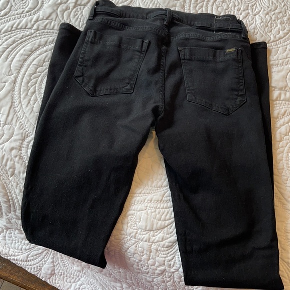 Goldsign Jeans size 30 solid black smooth comfy jean fabric - Picture 8 of 9